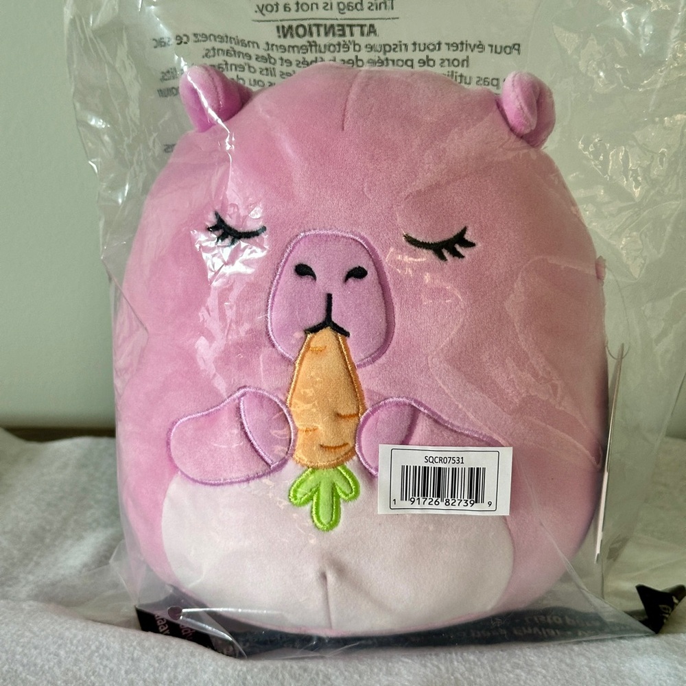 Squishmallow Enya Carrot Plush Easter Kellytoy Select Series Black Tag 8 in NWT - Picture 2 of 9